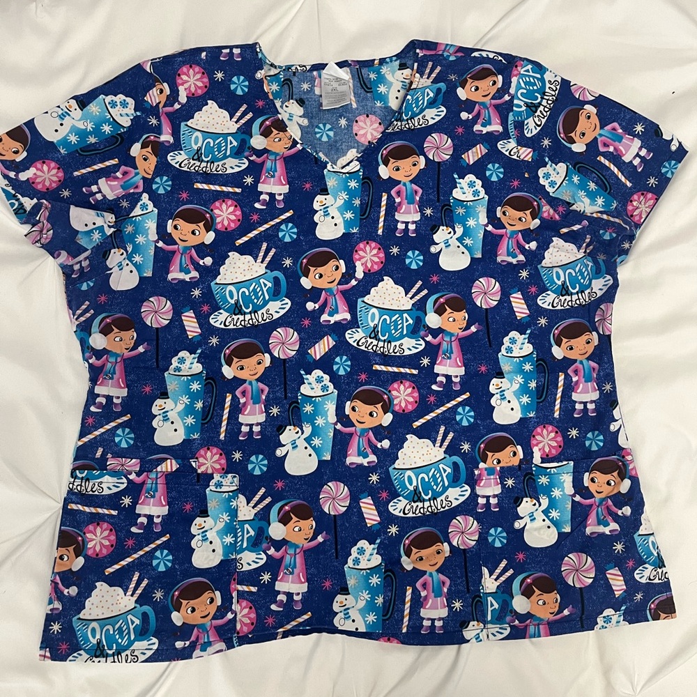 Disney Scrub Top Size Large Doc McStuffins